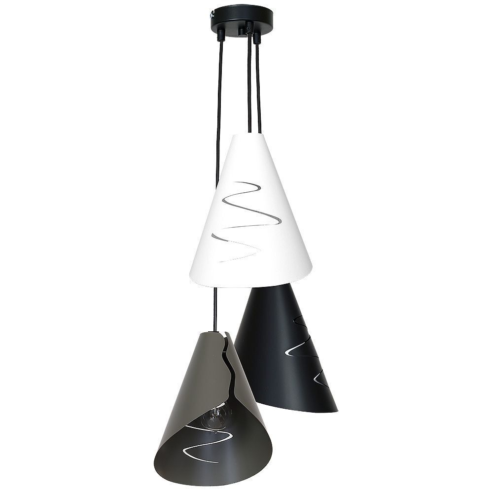 Hängeleuchte ALANA - runder Baldachin Lampe, Lampenschirm