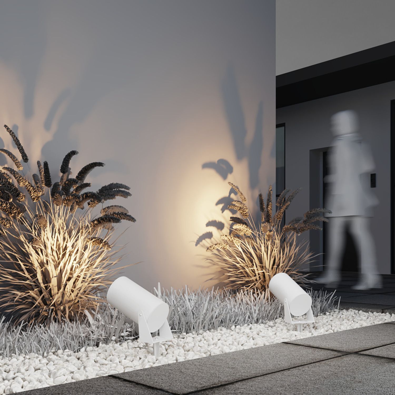 LED Wegeleuchte mit Erdspieß Glas Aluminium IP65 Weiß LED Wegeleuchte mit Erdspieß Glas Aluminium IP65 Weiß