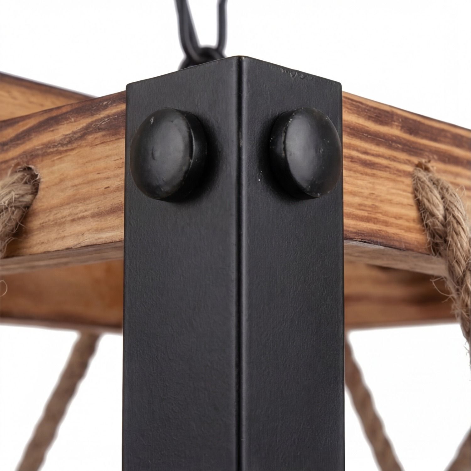 pendant, Beleuchtung, Holz, Metall, Kordel