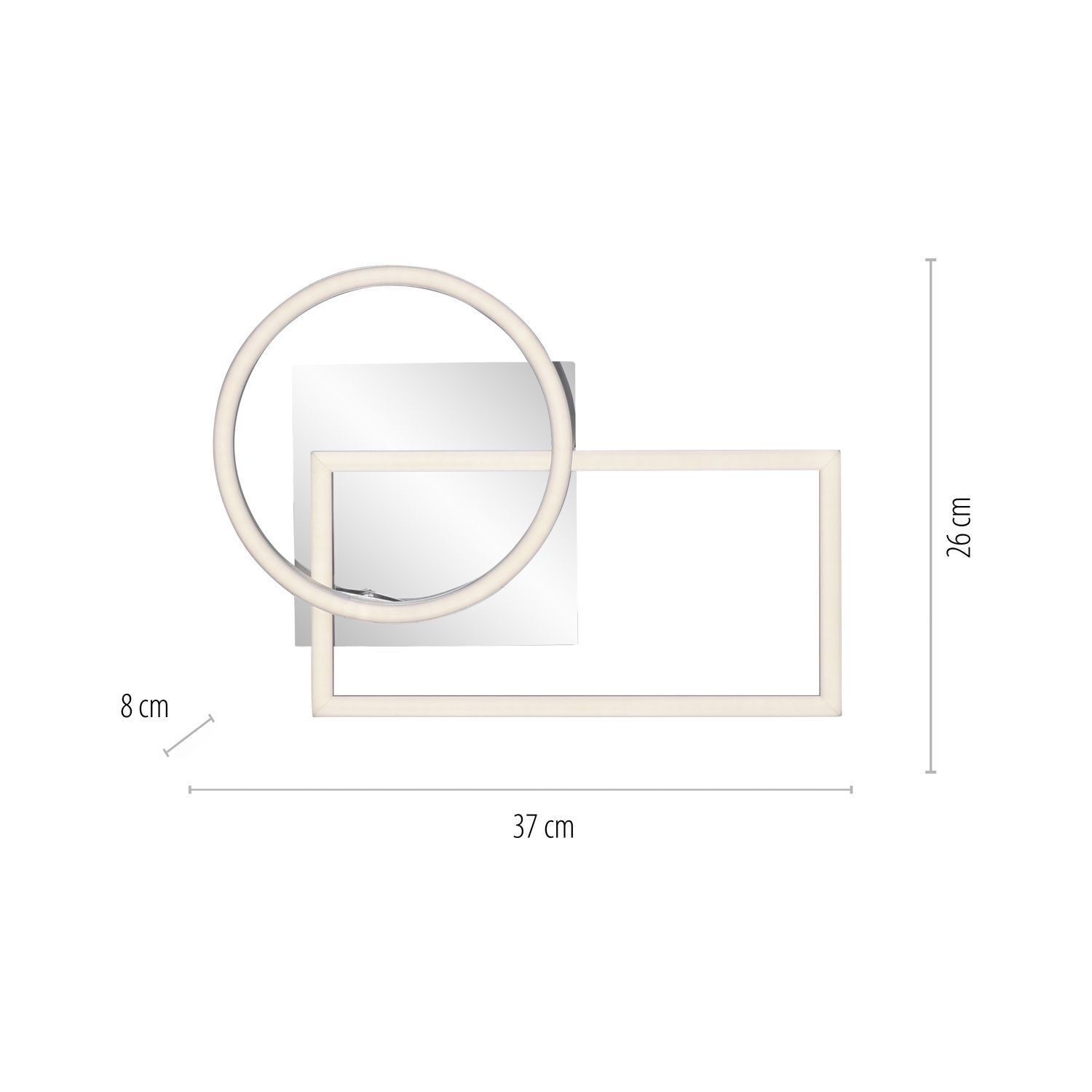 Verstellbare LED Deckenleuchte in Stahl L:37 cm 1260 lm