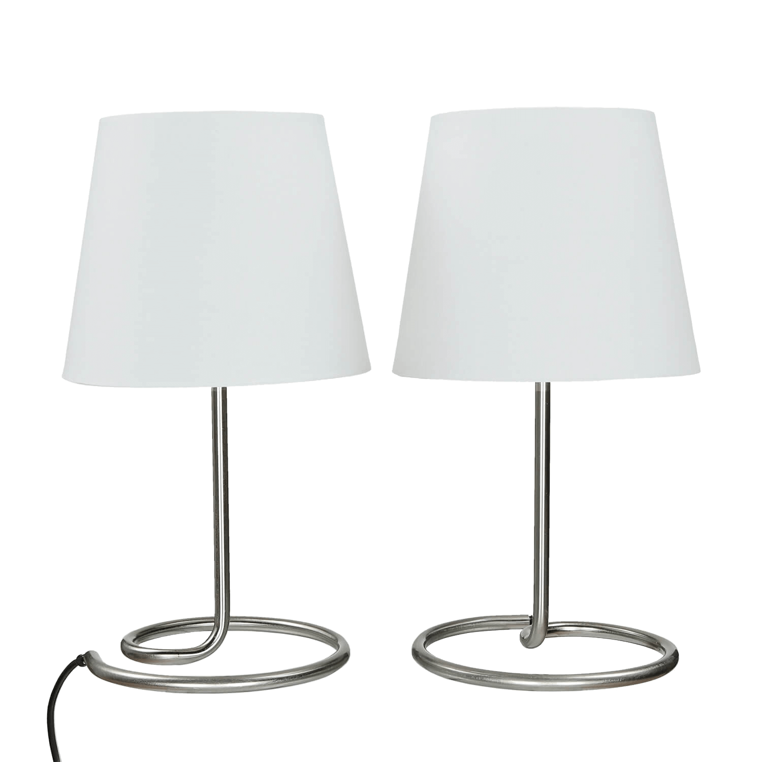 Tischlampen, Stehlampe, Schirm hell, Metallbasis, Zwei Lampen