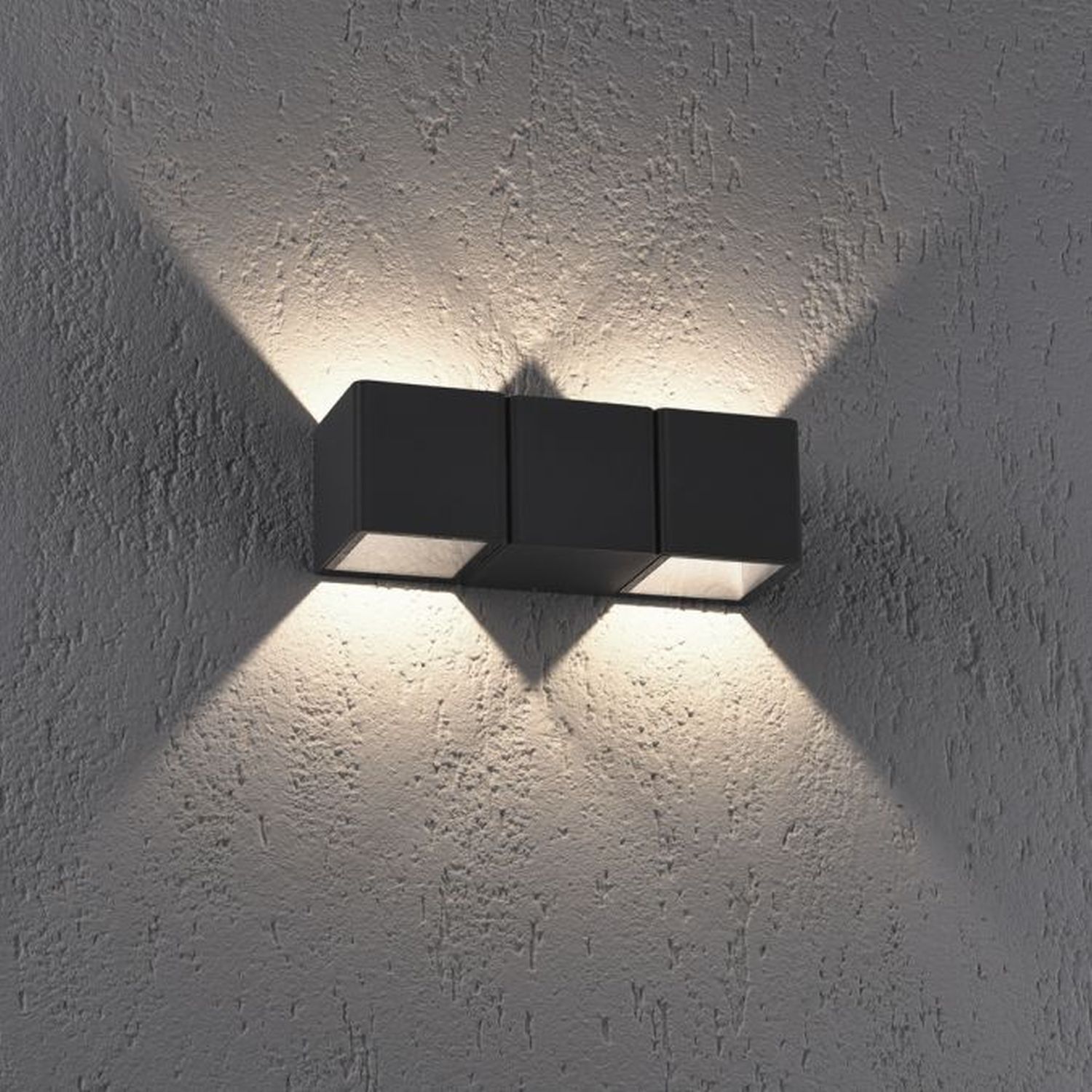 LED Wandleuchte außen Aluminium IP54 22,5 cm Anthrazit Architektur, Gebäude, Mauer, Beleuchtung