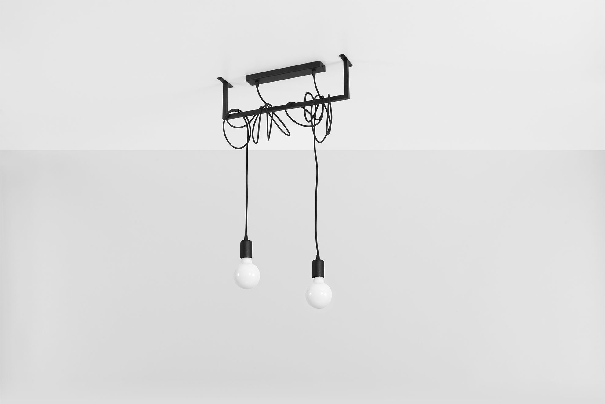 Hängelampe Schwarz verstellbar bis 150 cm E27