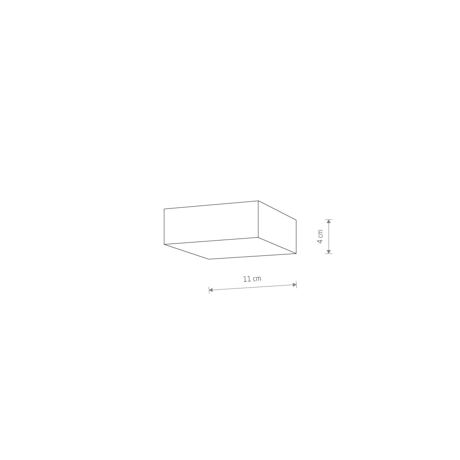 LED Deckenlampe quadratisch B: 11 cm Weiß 4000 K 1600 lm