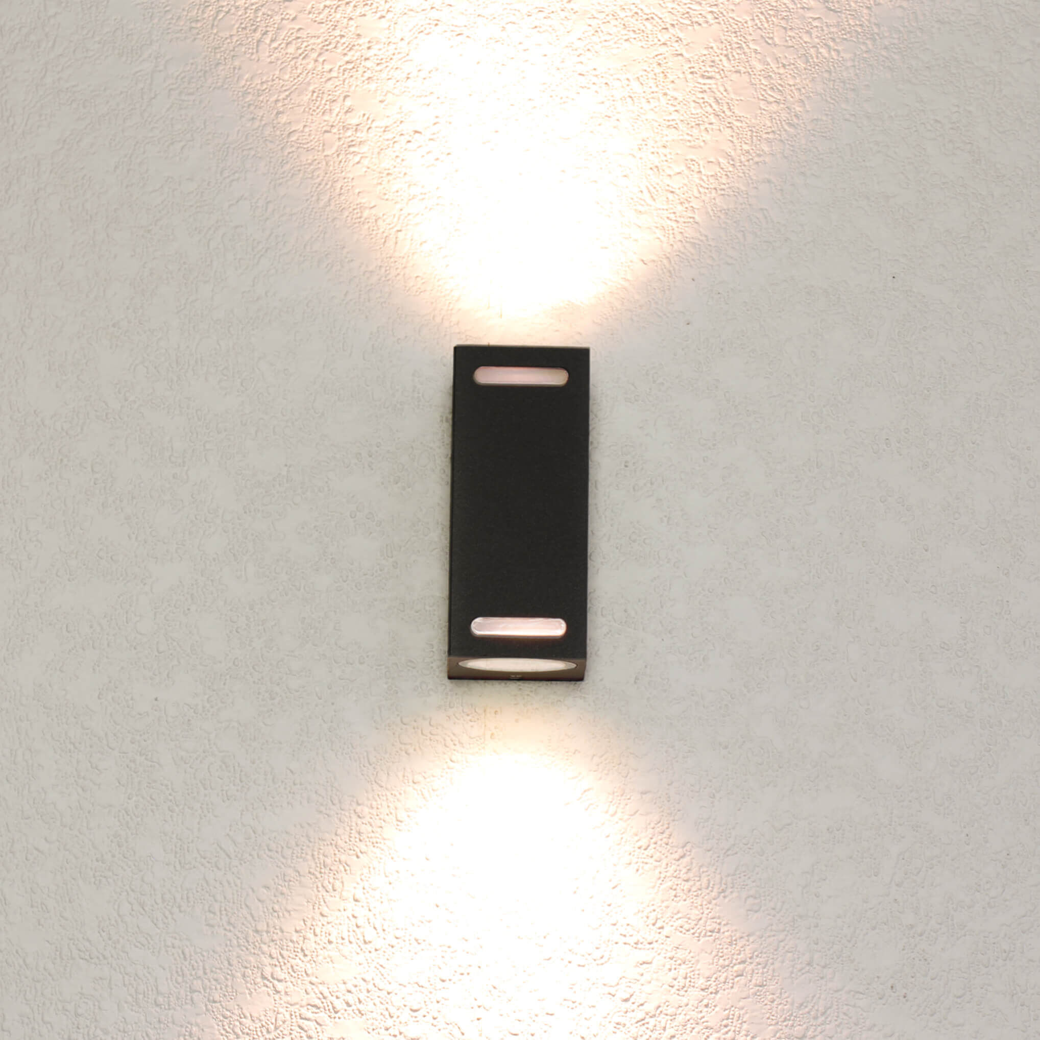 Up Down Wandlampe AALBORG Aluminium eckig IP44 Haus Beleuchtung, Lampe