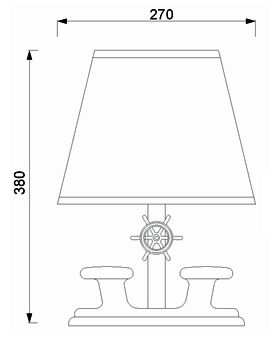 Maritime Tischlampe Messing Papier nautisch edel