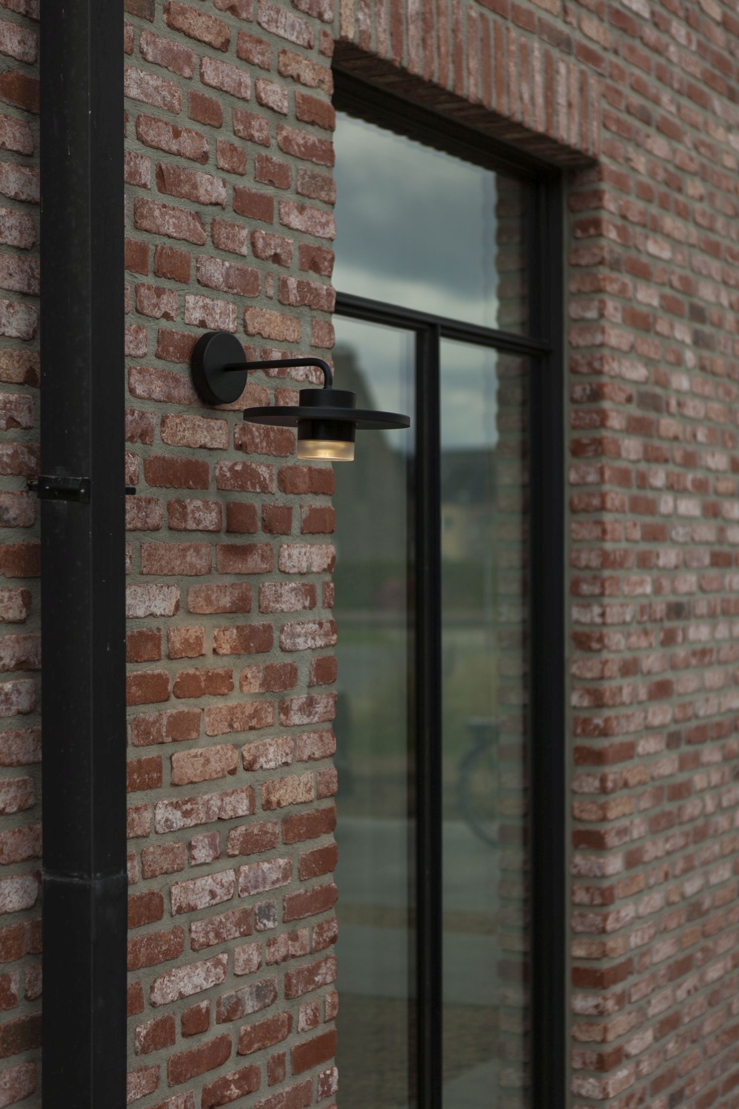 LED Wandlampe außen Aluminium B:24 cm 7 W IP54 Schwarz Backstein