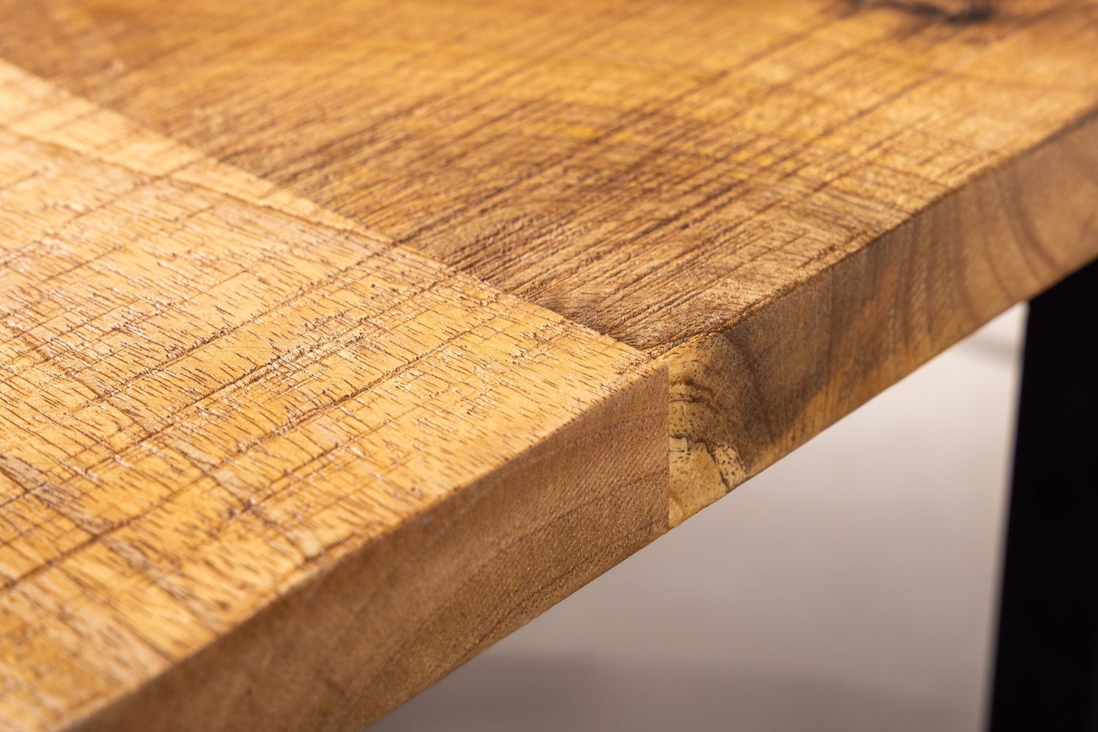 Beistelltisch Mango Holz Metall 26 x 36 cm Holz, Hartholz, Tabelle, Tischplatte, Innenarchitektur