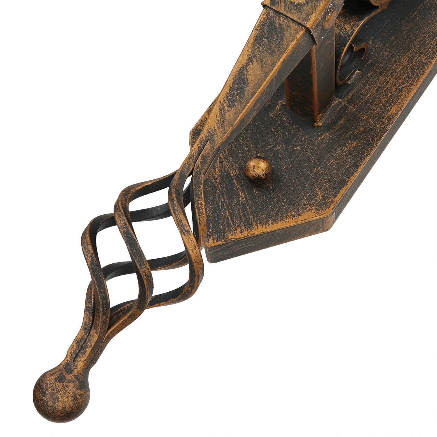 Rustikale Außenleuchte in Schwarz-Kupfer IP44 CASTLE Bronze