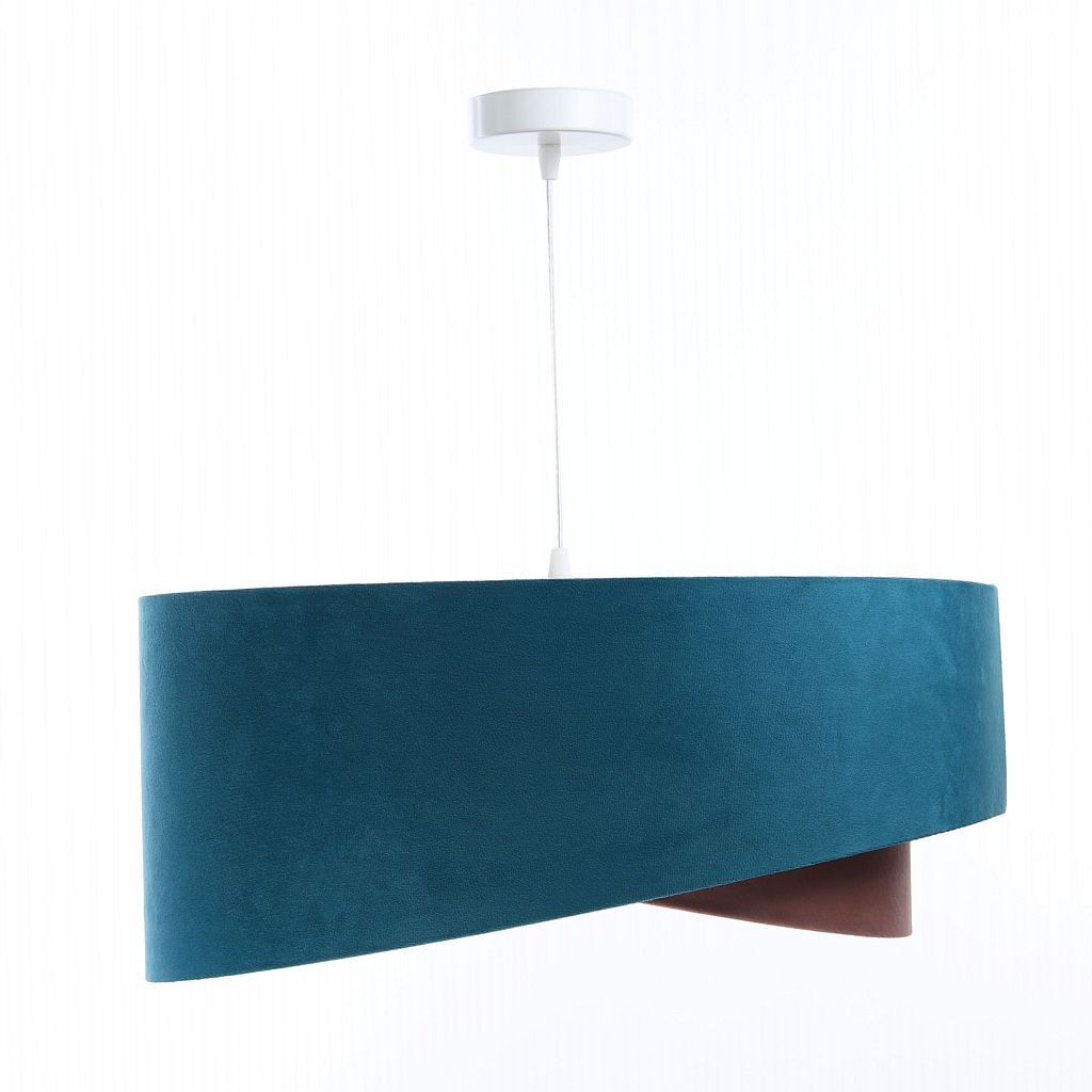 Hängelampe rund Ø 50 cm E27 Türkis Rosa Silber Stoffschirm Lampe, Postfach, Mobiliar, Tabelle