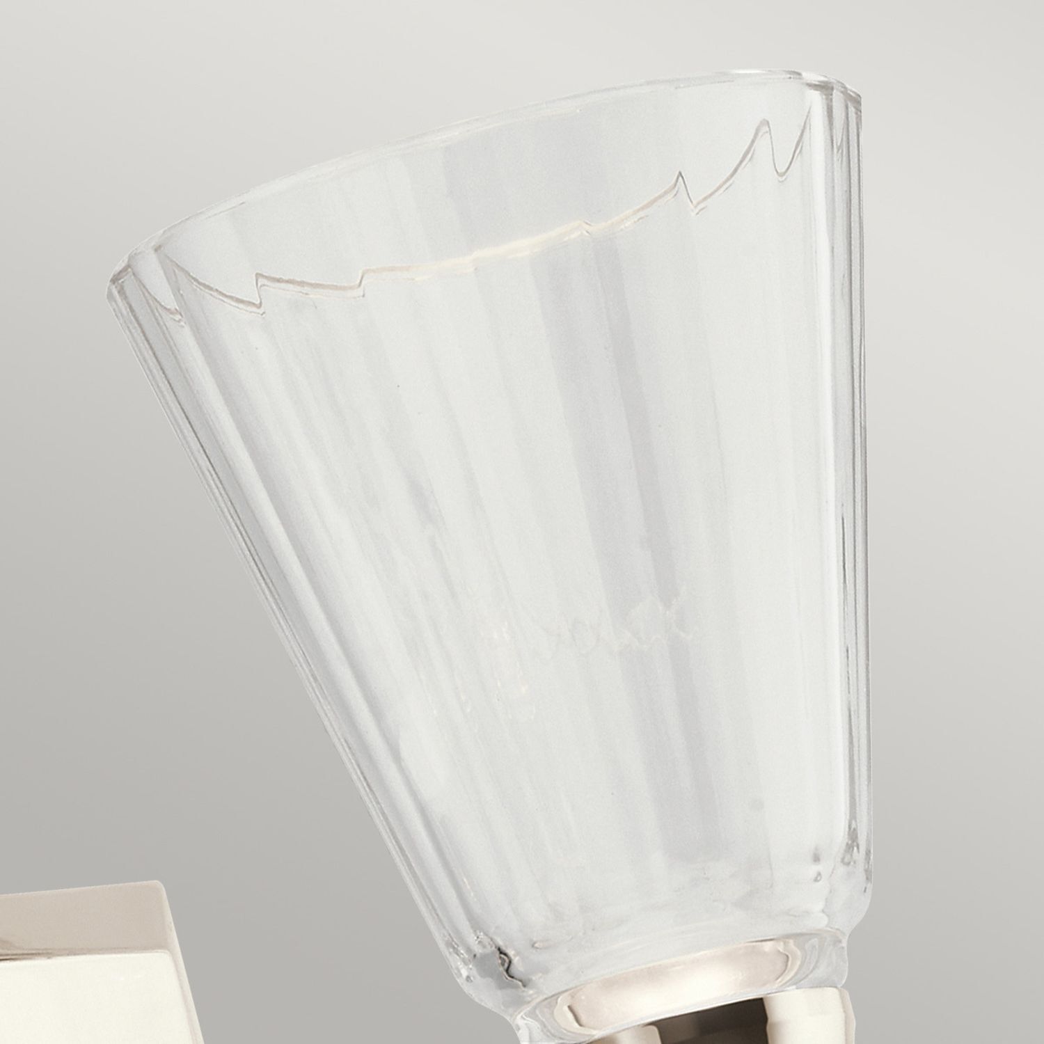 LED Badezimmerlampe Wand IP44 36,8 cm breit Glas Metall Glas, Lampe, Lampenschirm, Tasse