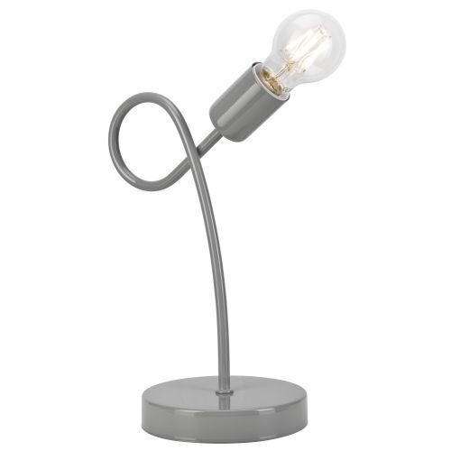 Metall Tischlampe Grau H:32cm stylisch MADALYNN