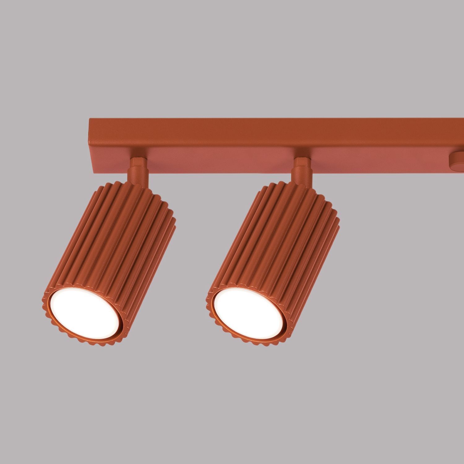 Deckenstrahler 6-flammig Rot GU10 117 cm lang groß Aluminium