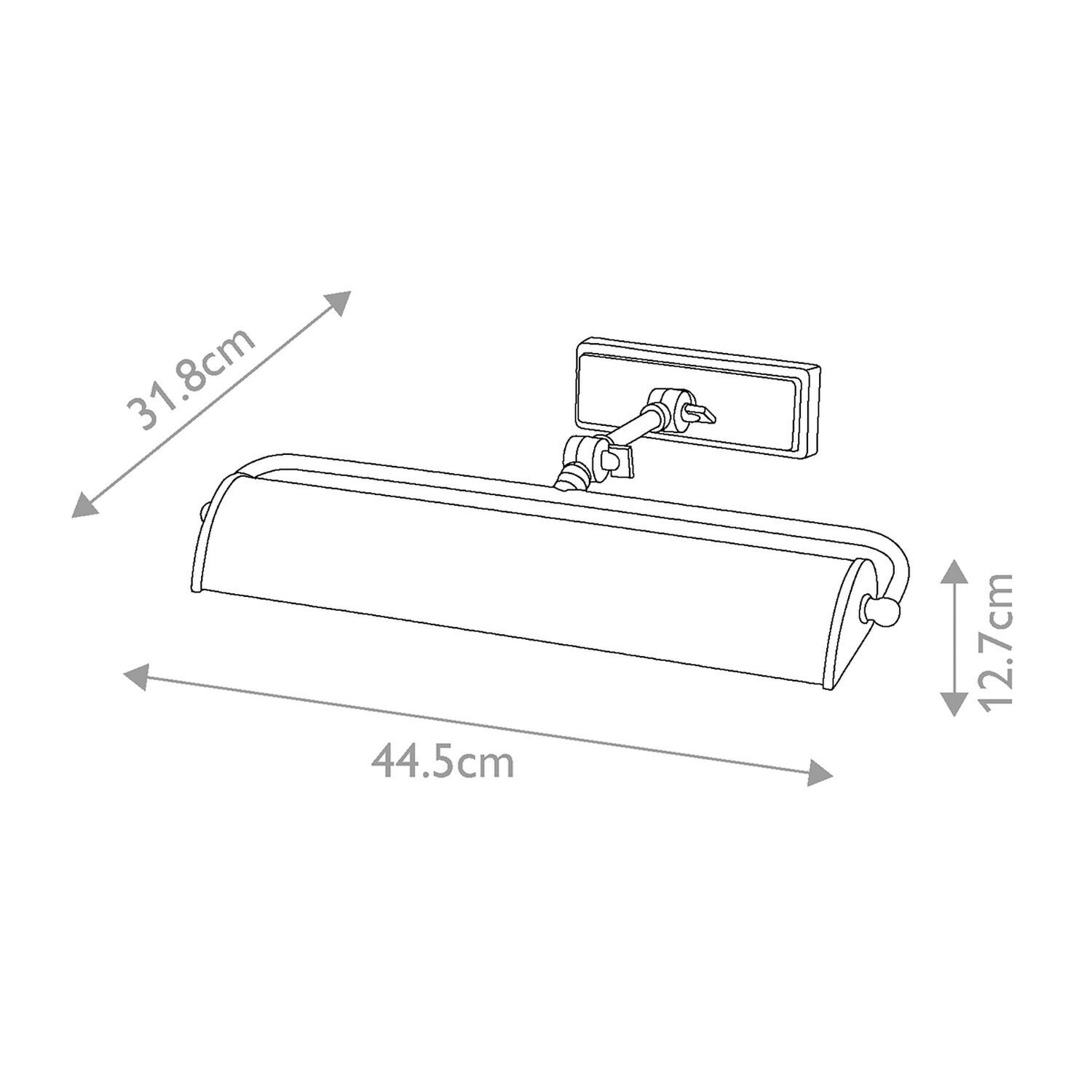 Bilderleuchte Metall verstellbar B: 44,5 cm Marmor Optik