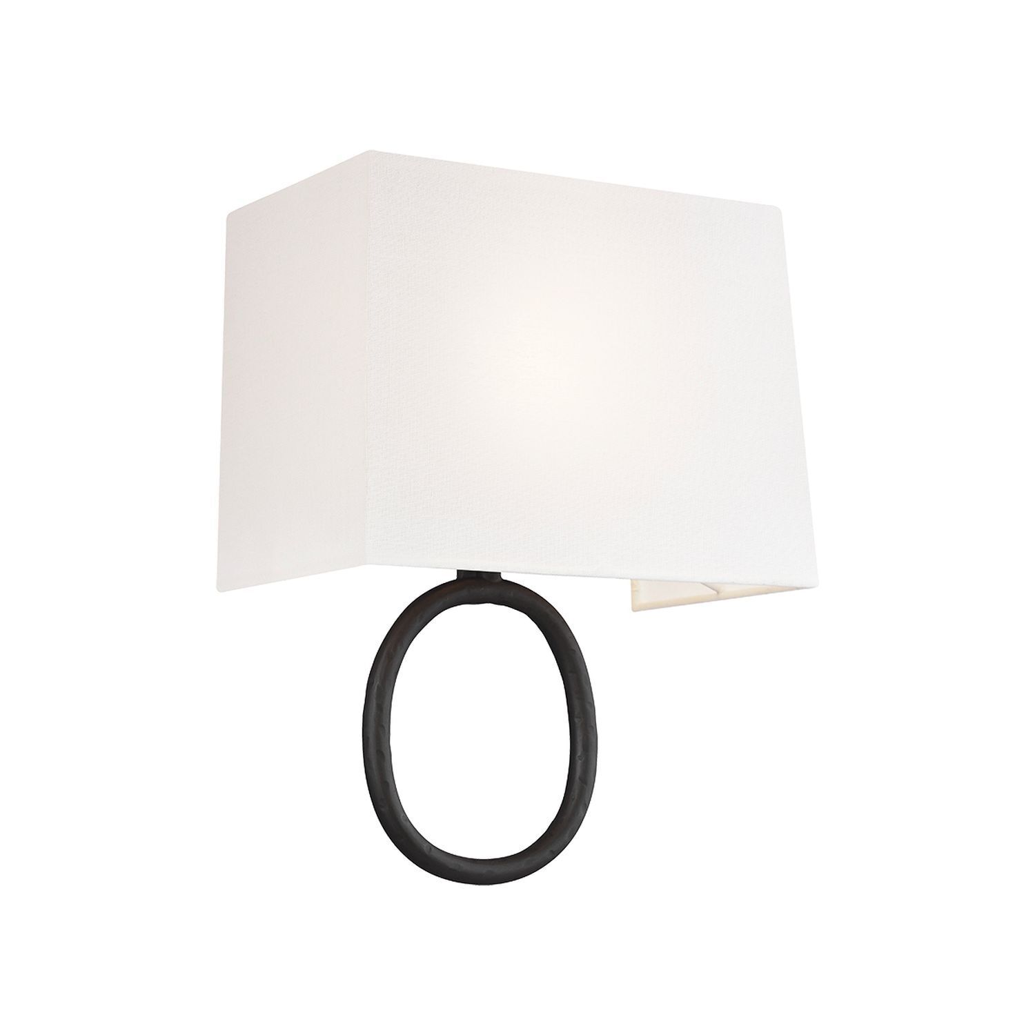 Wandleuchte Weiß Rost Optik E27 Stoff Metall Modern