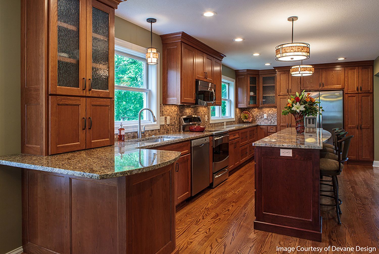 Deckenleuchte LARA Mica Glas 4-flmg bis 1,2m Ø56cm Innenarchitektur, Holz, Hartholz, Küche, Bodenbeläge