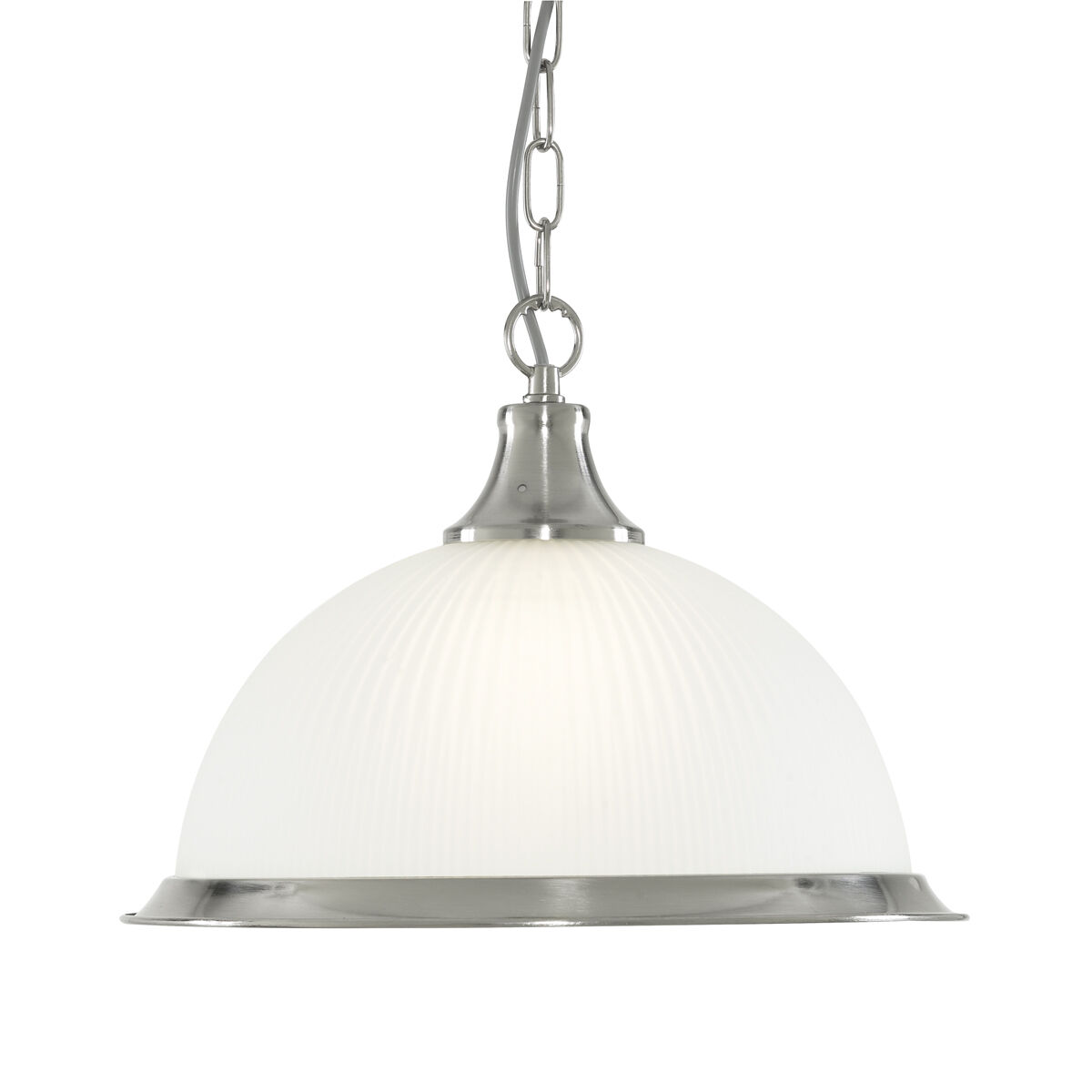Pendelleuchte mit Glasschirm Silbern