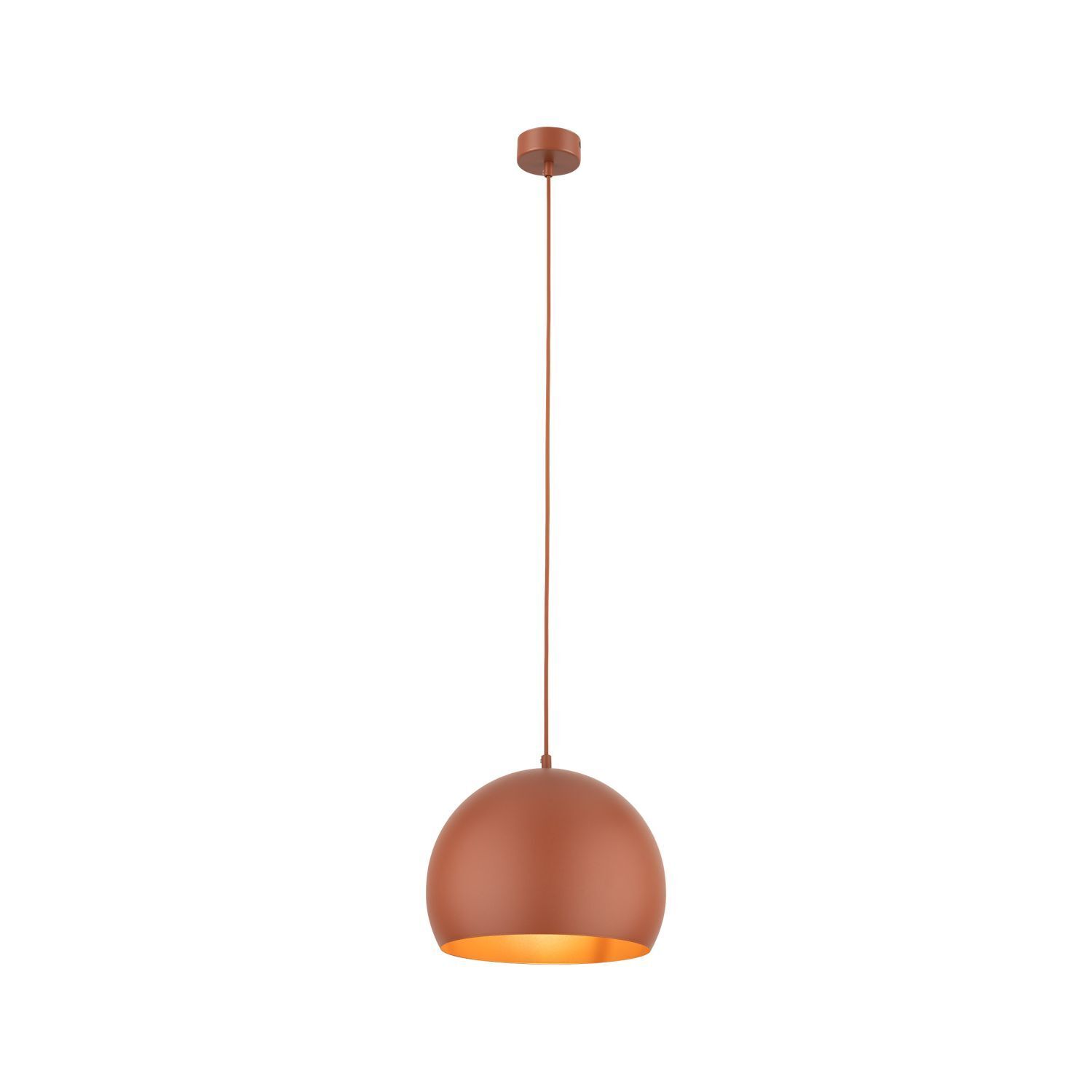 Hängelampe Metall rund Ø 27 cm Rot verstellbar E27 Kugel Retro