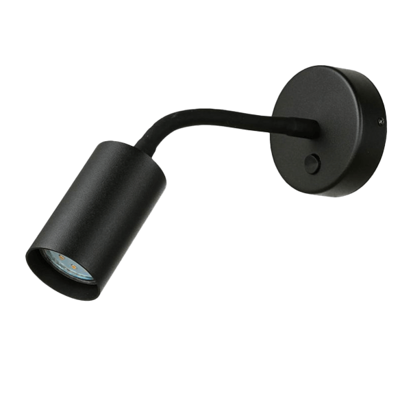 Wandleuchte, Wandleuchte Metall, Schwarz, Spotlight, Lampe für Wandmontage