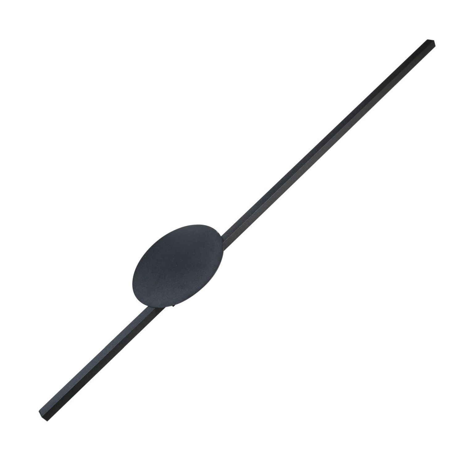 LED Wandlampe 3000 K Schwarz Metall flach lang 93 cm