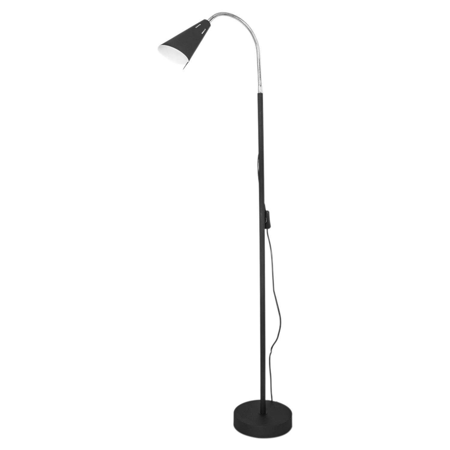 Stehleuchte klein 140 cm E14 Schwarz Retro Metall