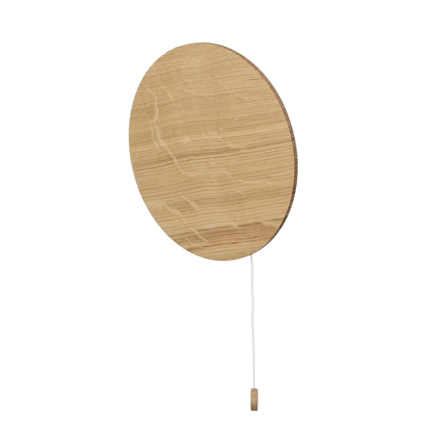 Runde Holz Wandlampe mit Schalter flach Modern