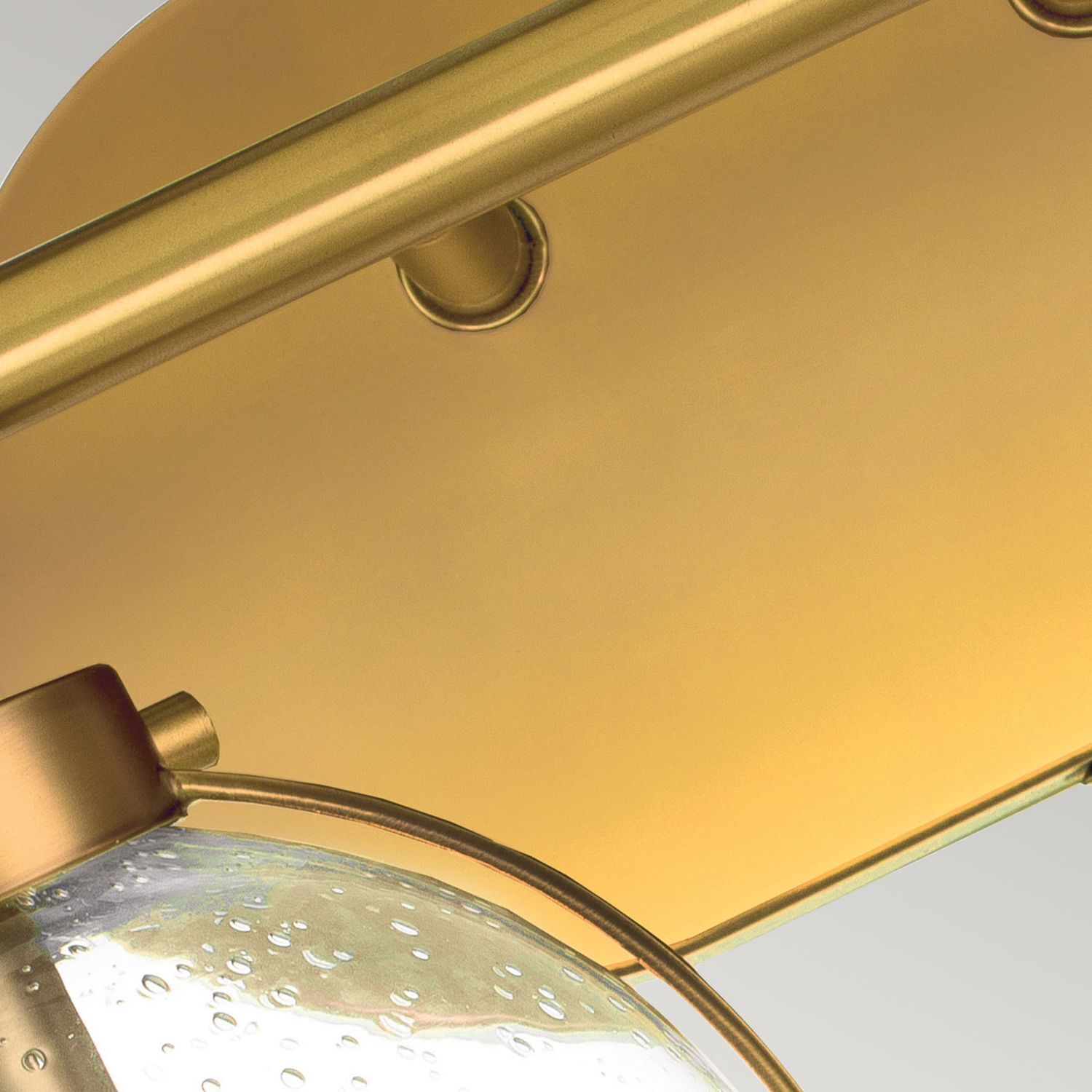 Badlampe Spiegel Metall Glas B: 38,1 cm IP44 in Messing Antik