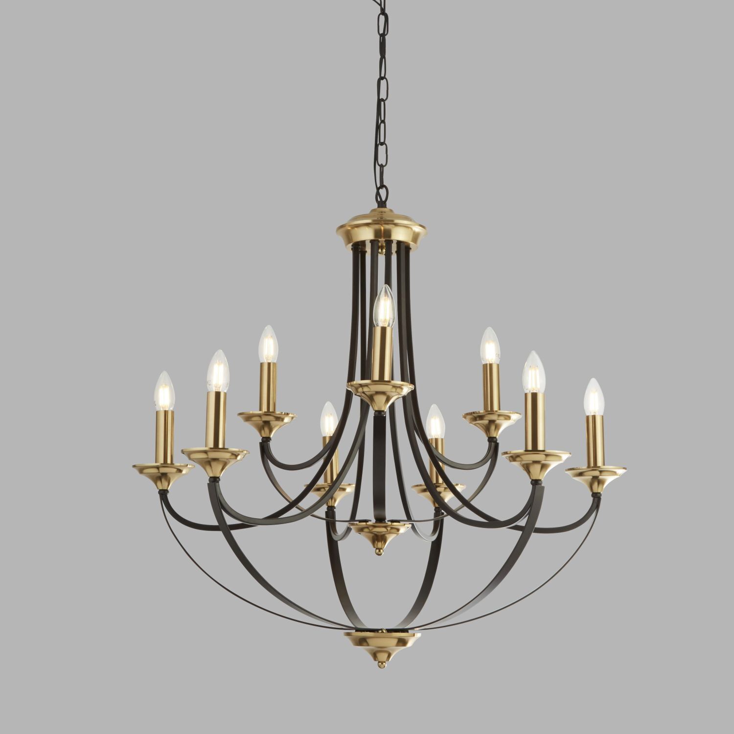 Kronleuchter Metall Ø 78 cm 9-flammig E14 in Bronze JORGE