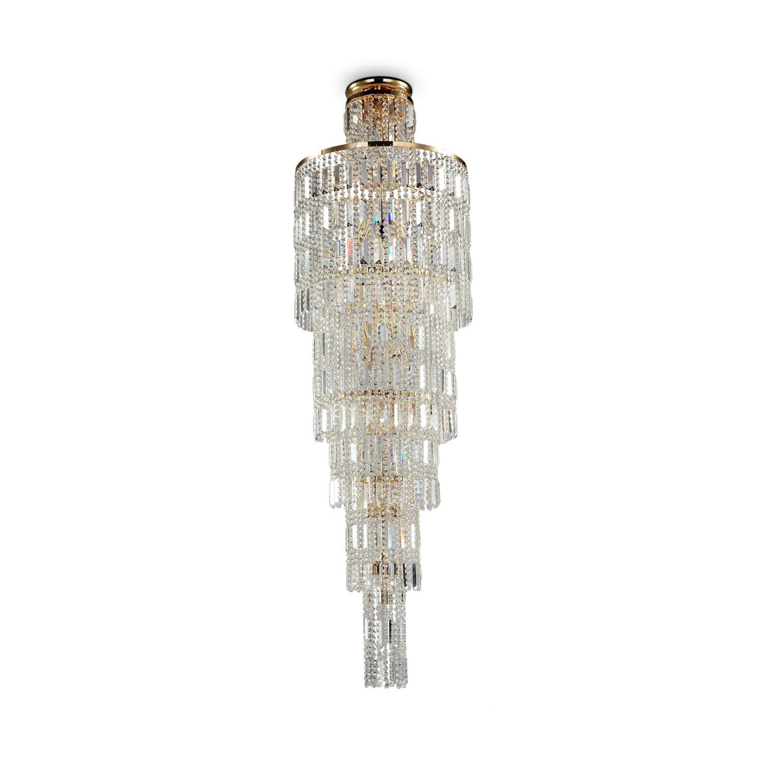 Deckenlampe Metall in Gold E14 Modern Kristall NORA