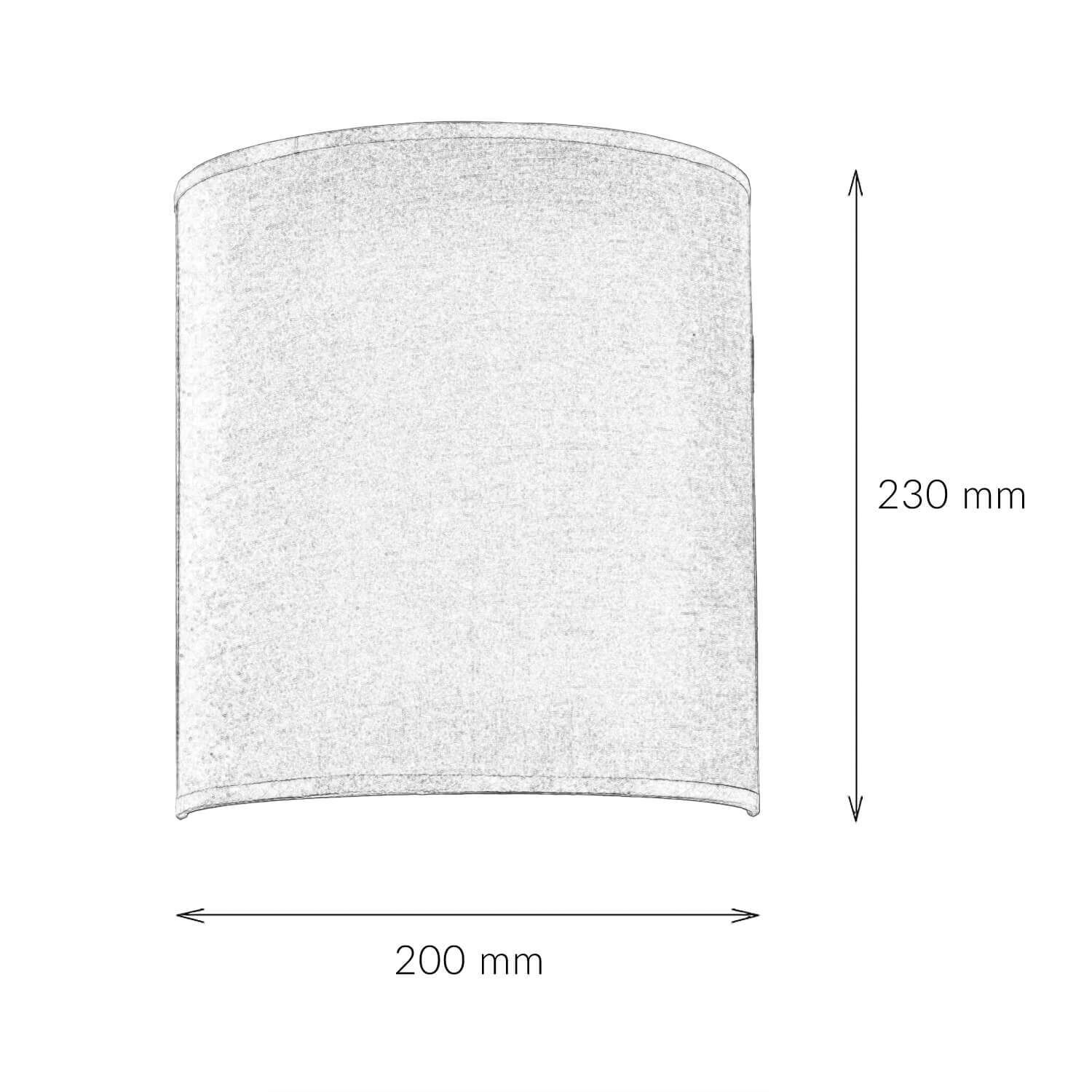 Wandleuchte Stoff Kaffeebraun E27 Up Down ALICE Wandlampe, Wandleuchte, Textil-Lampe, Maße 200x230 mm, Kleine Steh-/Wandlampe