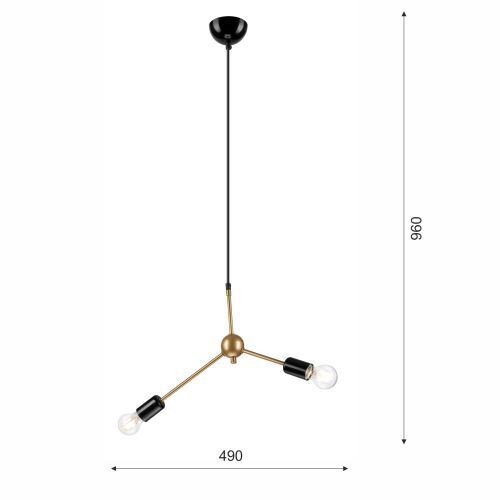 Pendelleuchte Esstisch in Gold Metall Wohnzimmer