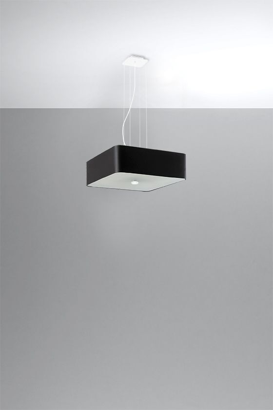 Hängelampe Esstisch B: 45 cm Schwarz Stoff Glas