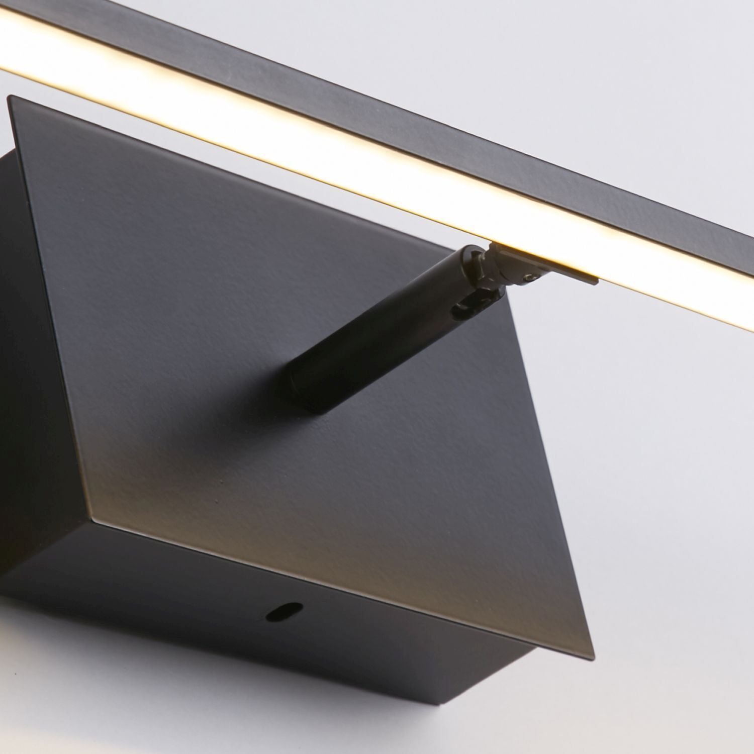 LED Spiegelleuchte Metall B:41 cm IP44 Schwarz 433 lm