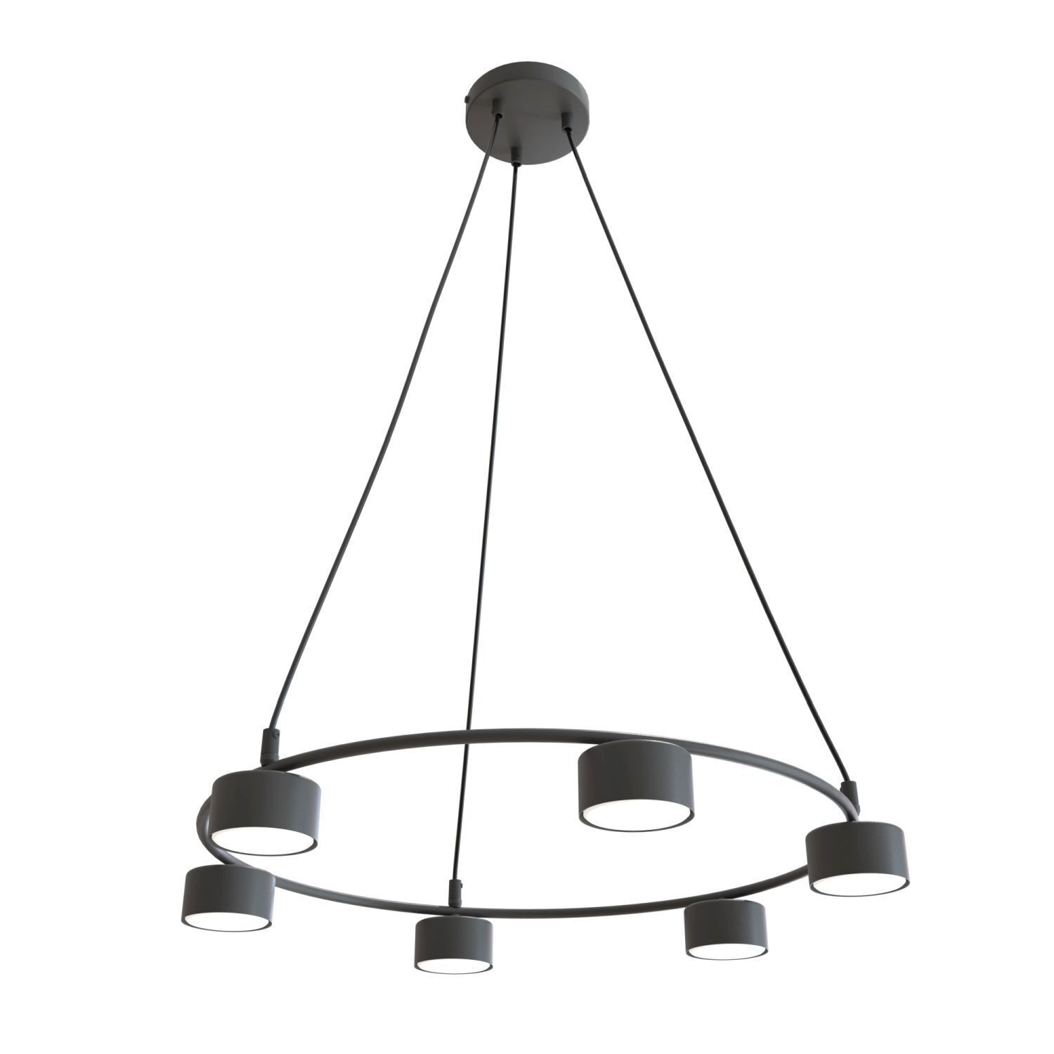 Pendelleuchte Schwarz Metall akzentuiert L:64 cm GX53
