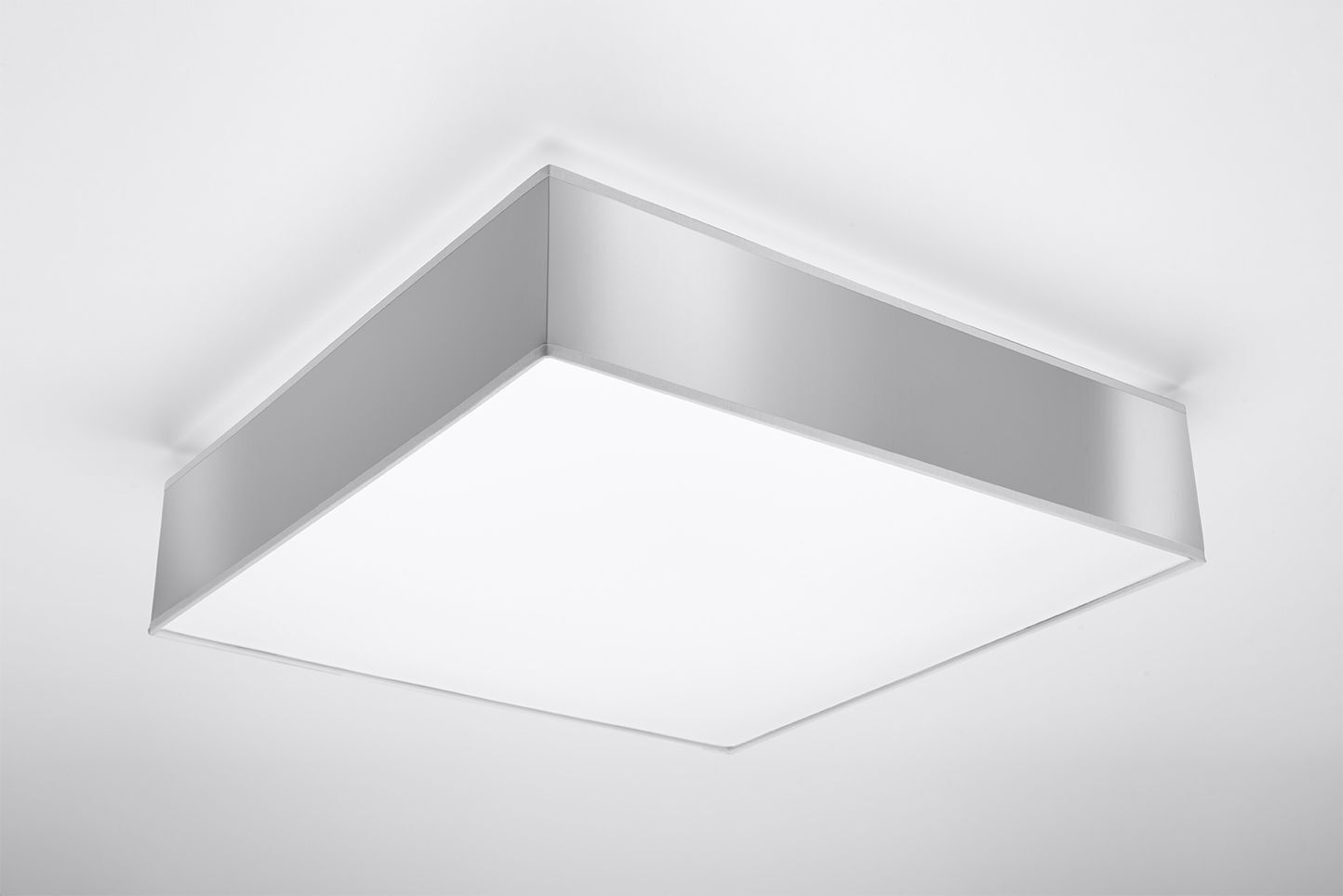 Deckenleuchte Grau eckig 55 cm 4x E27 Modern