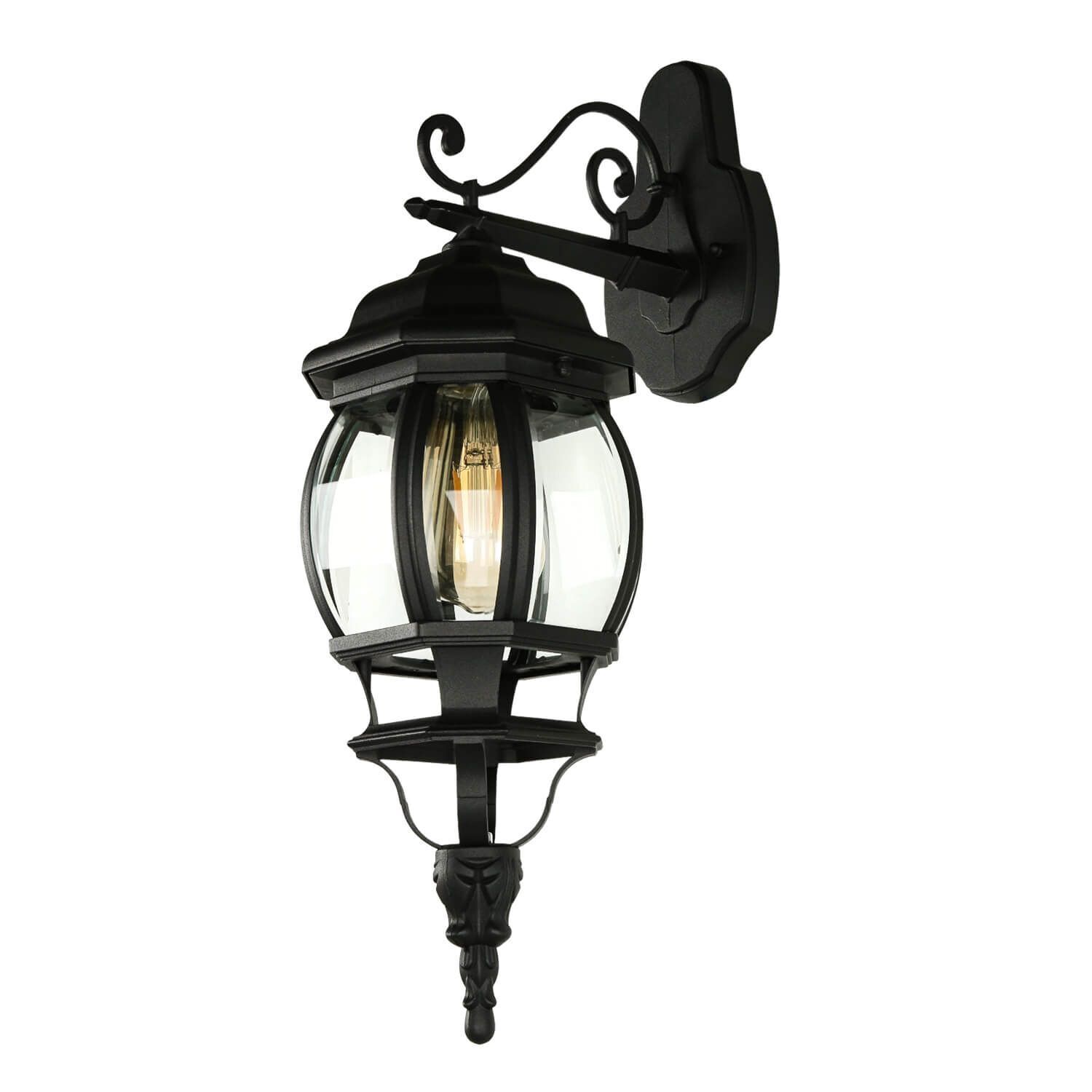 Wandlampe BREST Wandlaterne schwarz wetterfest