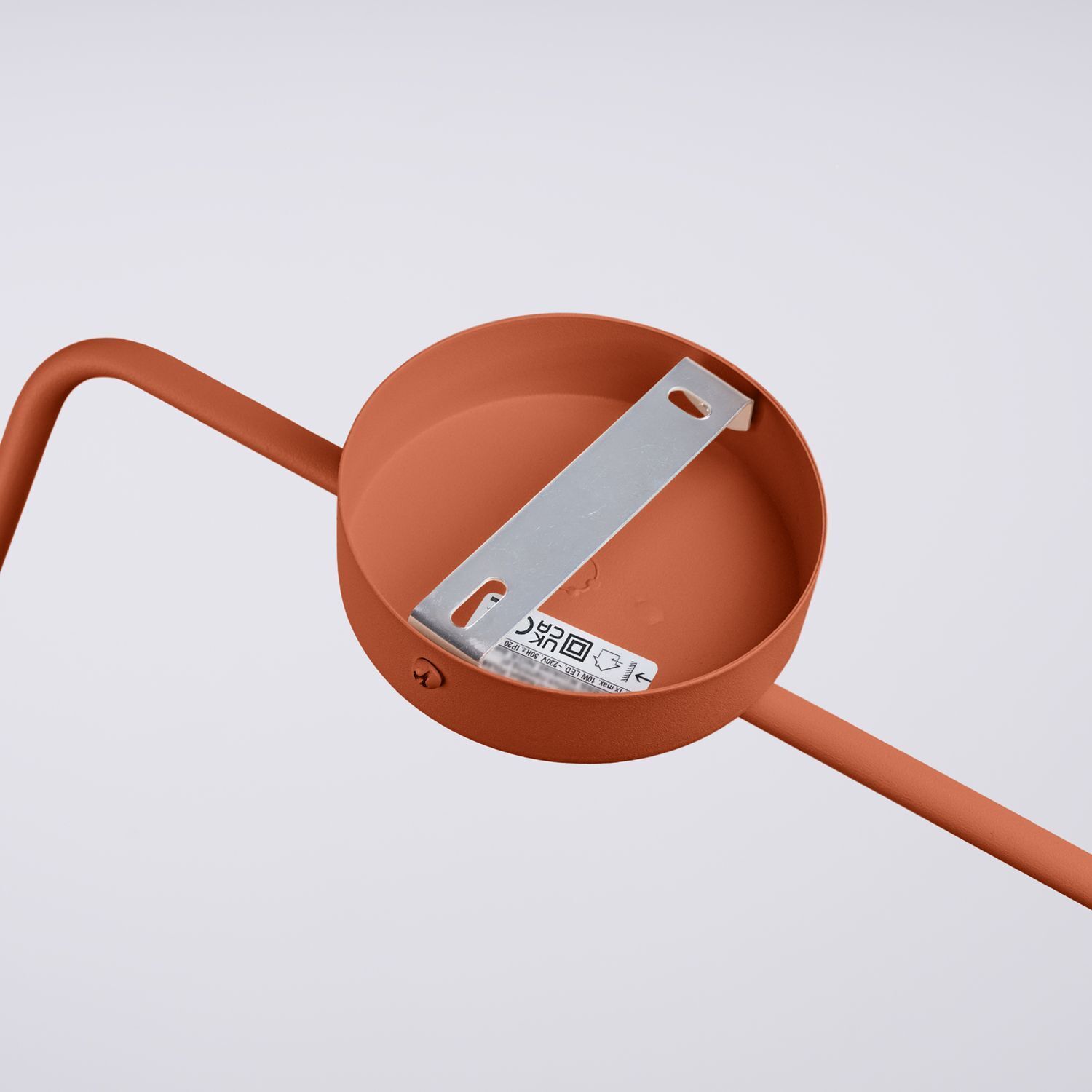 Loft, Wandlampe, Metall, Orange, Schwenkarm