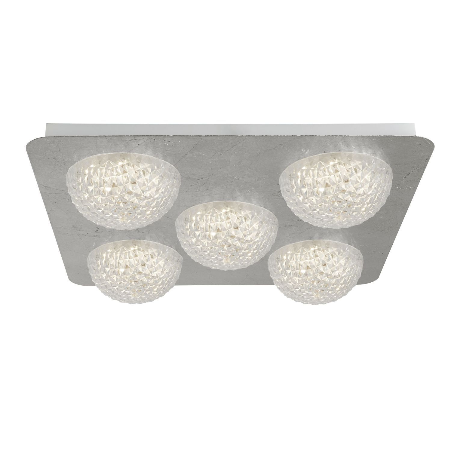 LED Einbauspot in Silber Metall L:43 cm 6 W 5-flammig