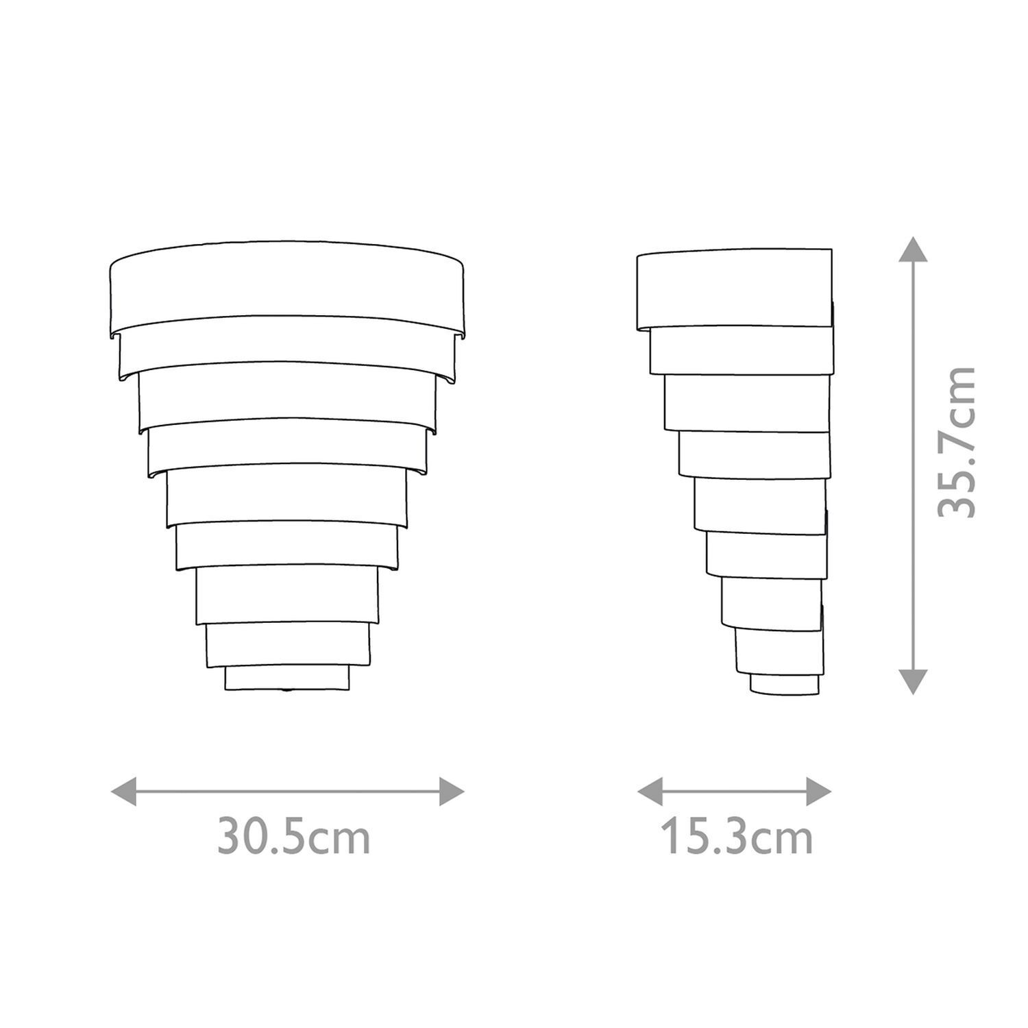 LED Wandleuchte H: 35,7 cm in Messing Antik Alabaster Optik