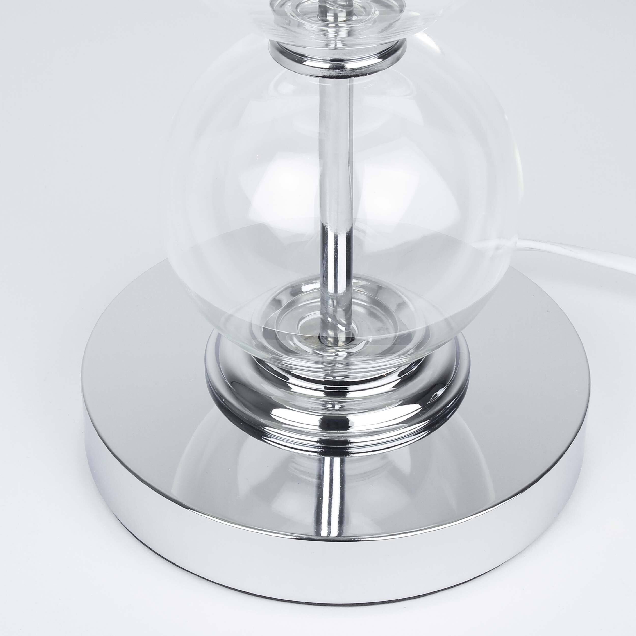Moderne Tischleuchte Wohnzimmerlampe Chrom