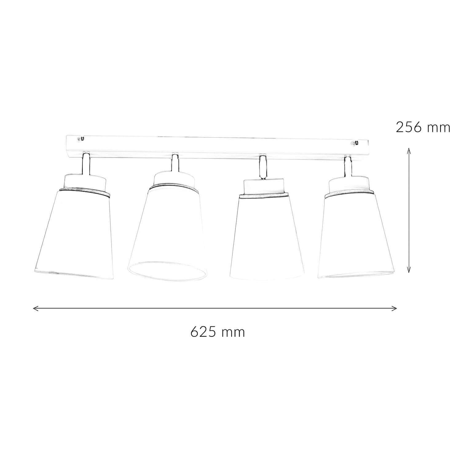 Deckenstrahler Weiß Holz 4-flmg Modern Lampe