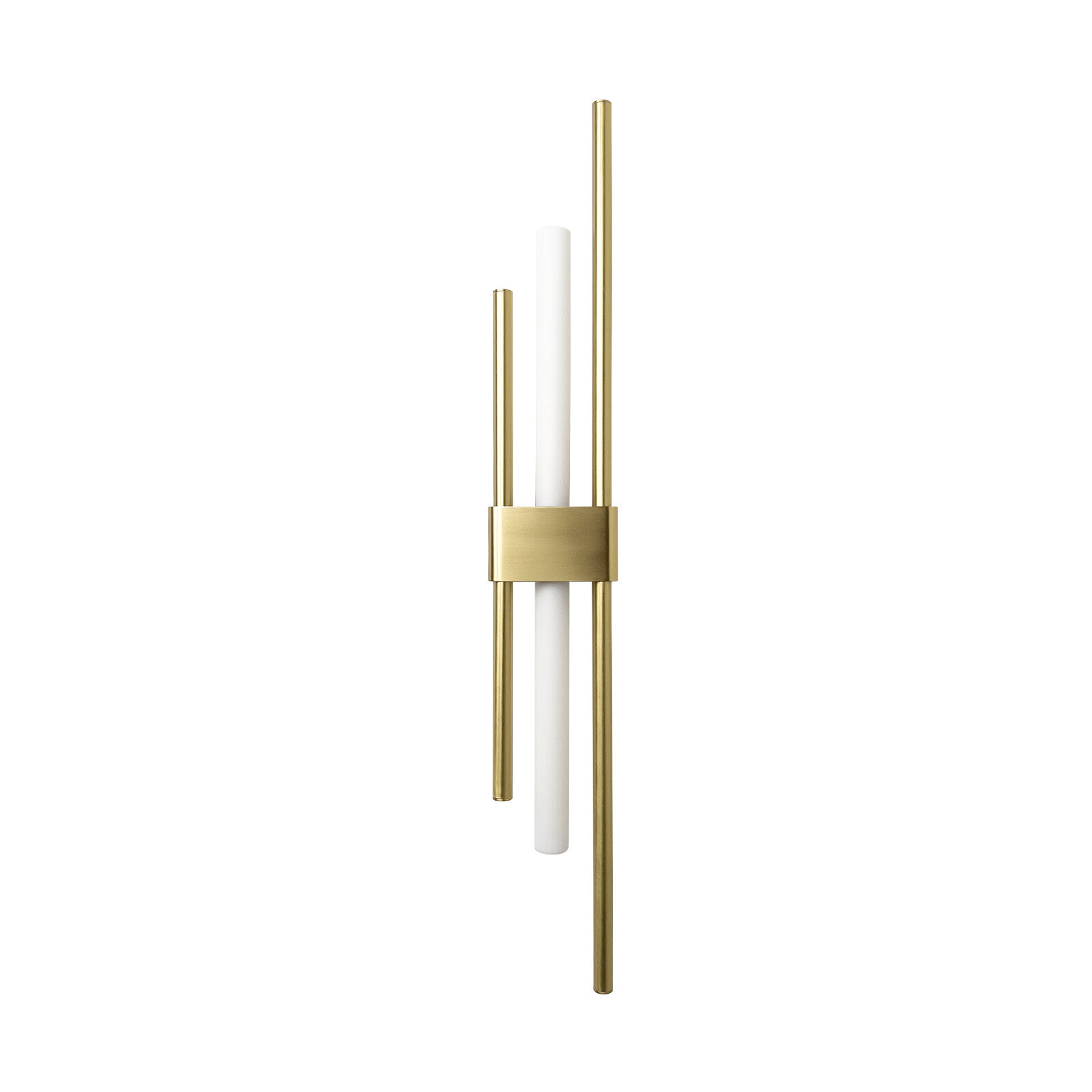 Wandlampe Messing massiv 70,5 cm hoch für S14d Art Déco