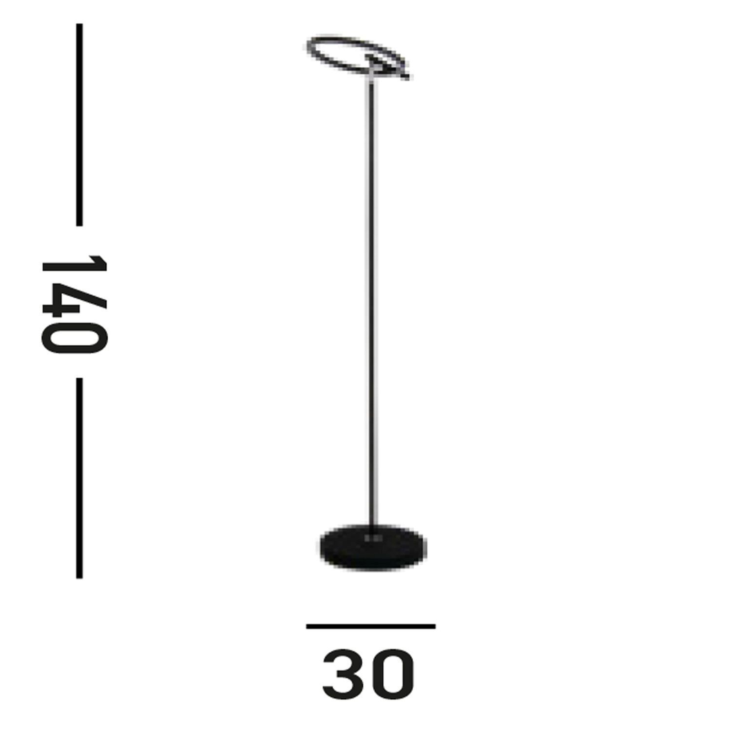 LED Stehleuchte flexibel Metall Touch Dimmer 140 cm