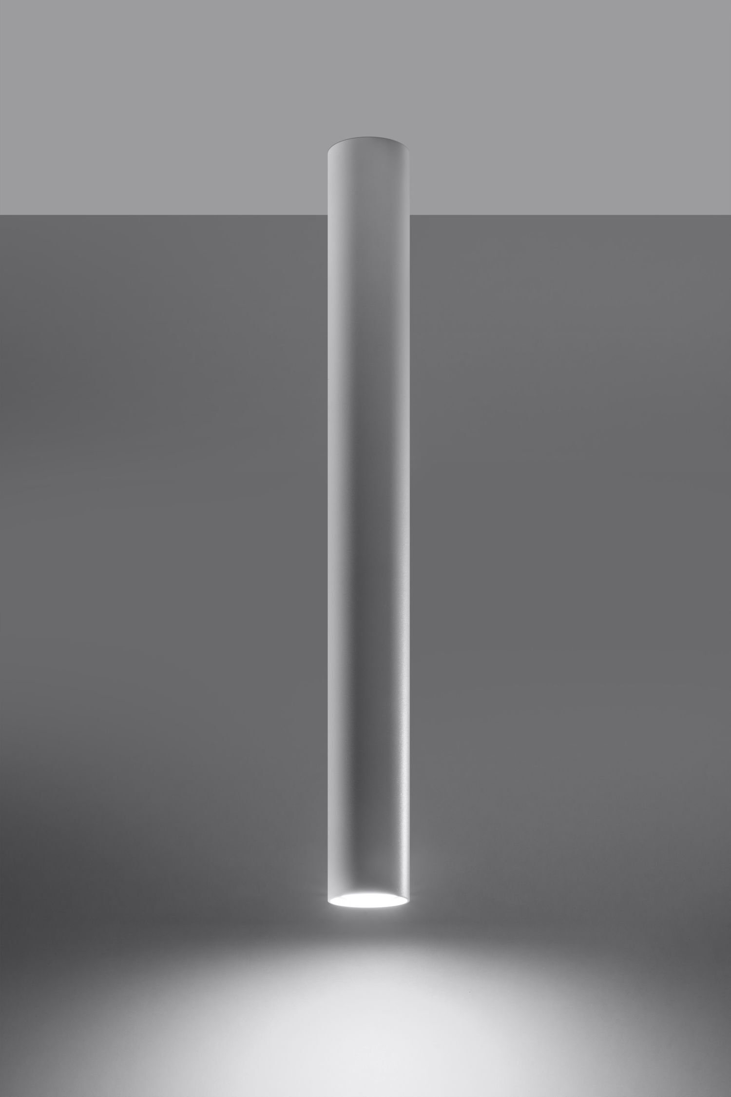 Hohe Deckenlampe Weiß 60 cm Ø 6 cm schmal GU10