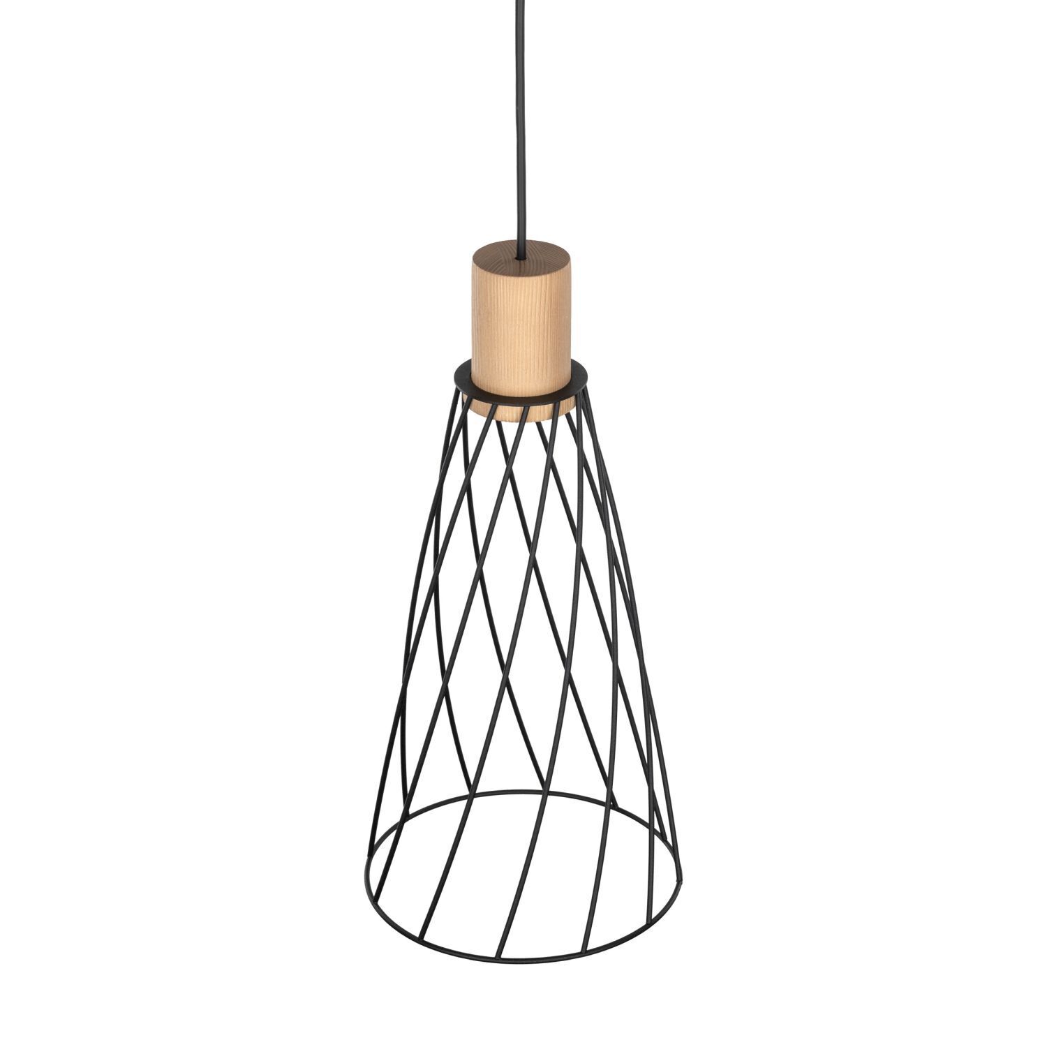 Pendelleuchte Schwarz Kiefer Ø 19 cm H: max. 180 cm GU10