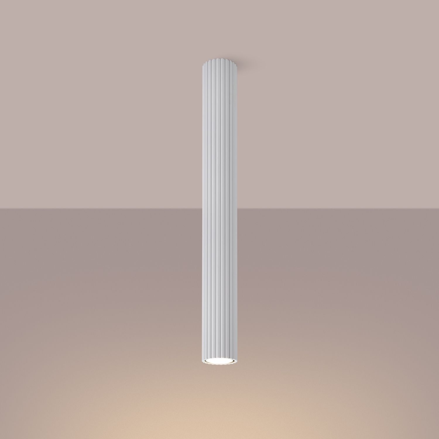 Deckenspot Weiß Ø 6,5 cm 60 cm hoch GU10 Aufputz Aluminium