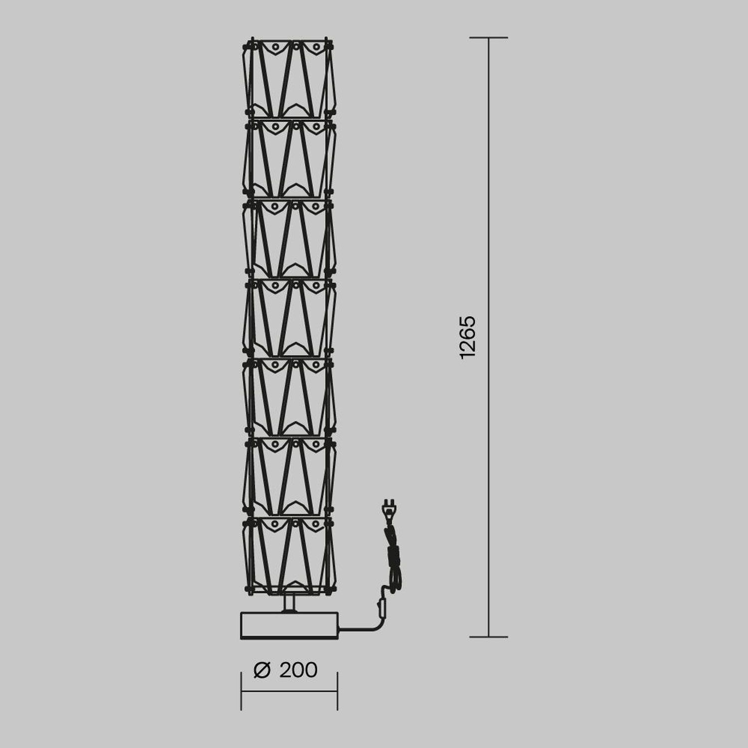 Stehleuchte, Tischleuchte, LED-Leuchte, Lampenstab, Kunststoffgestell