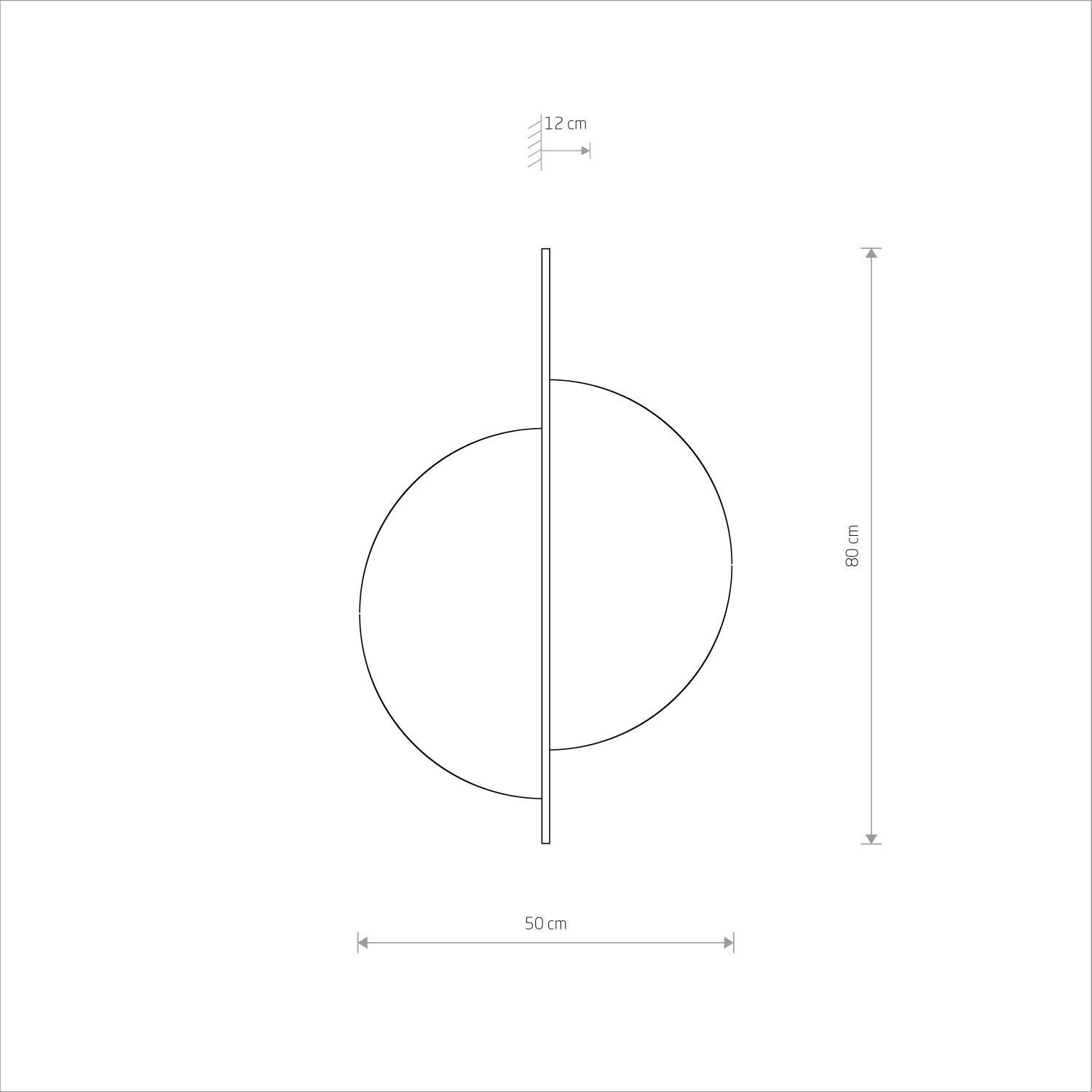 Wandlampe innen Holz Metall H: 80 cm groß für 2x GX53