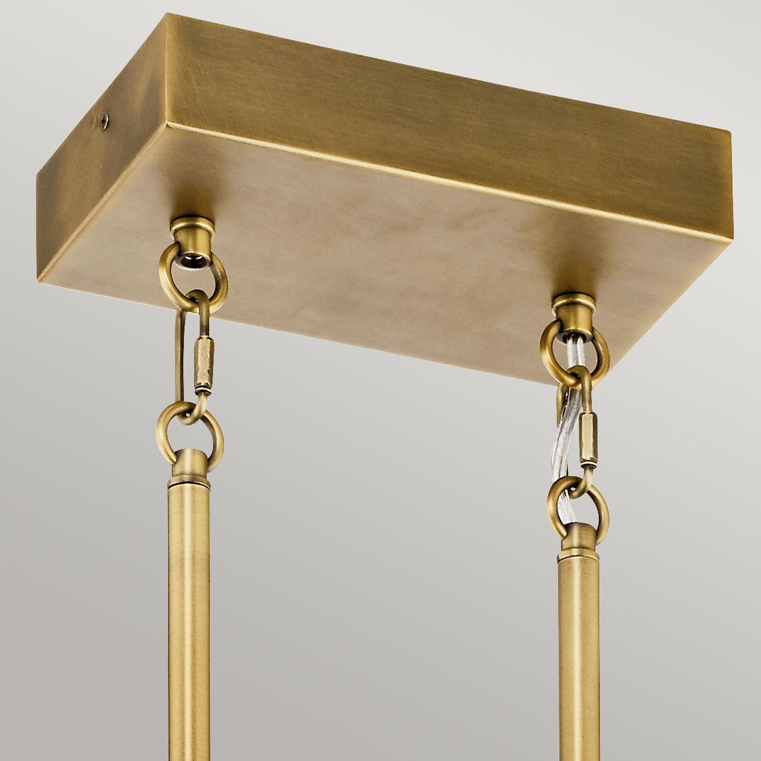 LED Pendelleuchte Metall Glas L: 92,5 cm in Messing Bronze, Gold