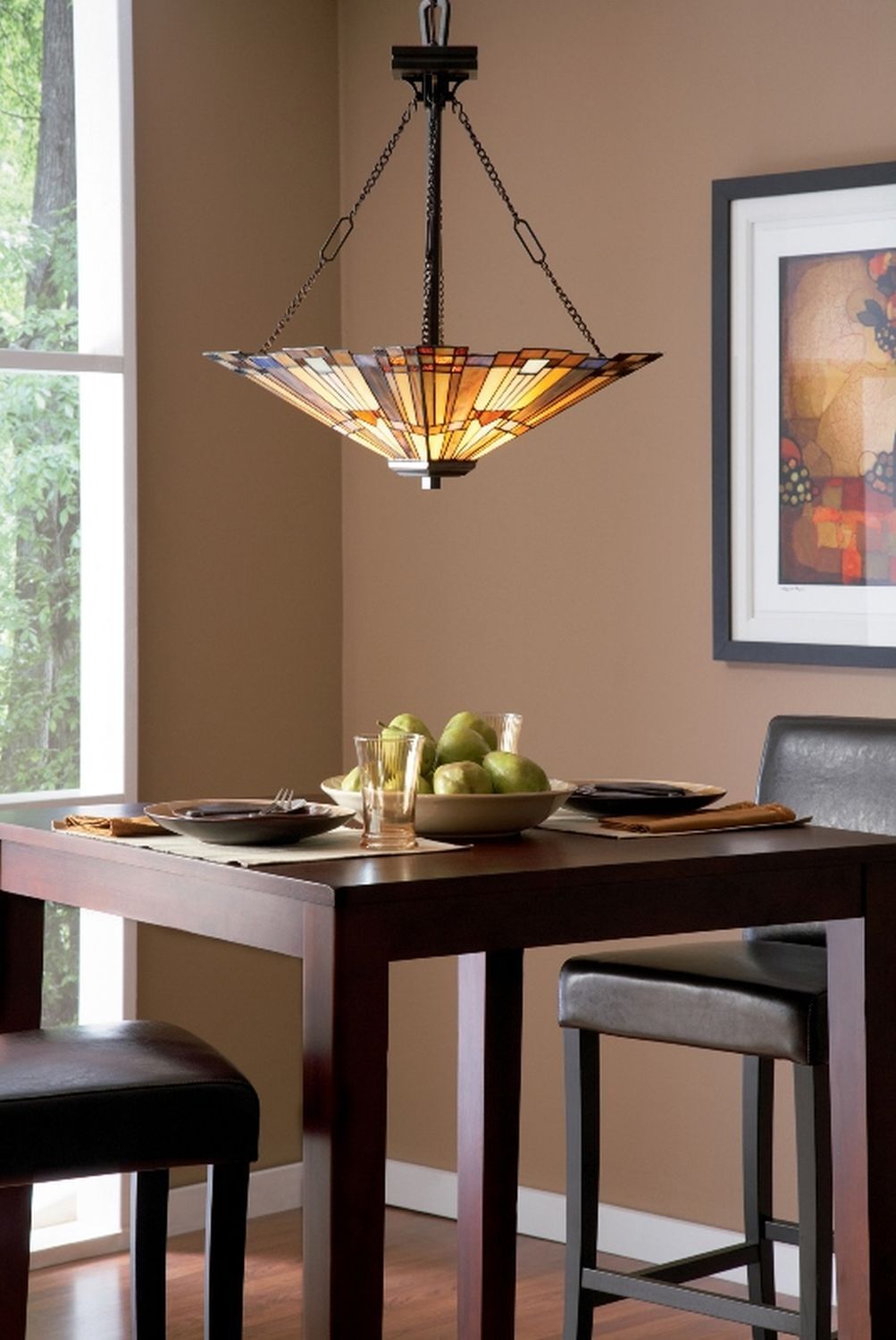 Esszimmer, Esstisch, Mobiliar, Tabelle, Lampe